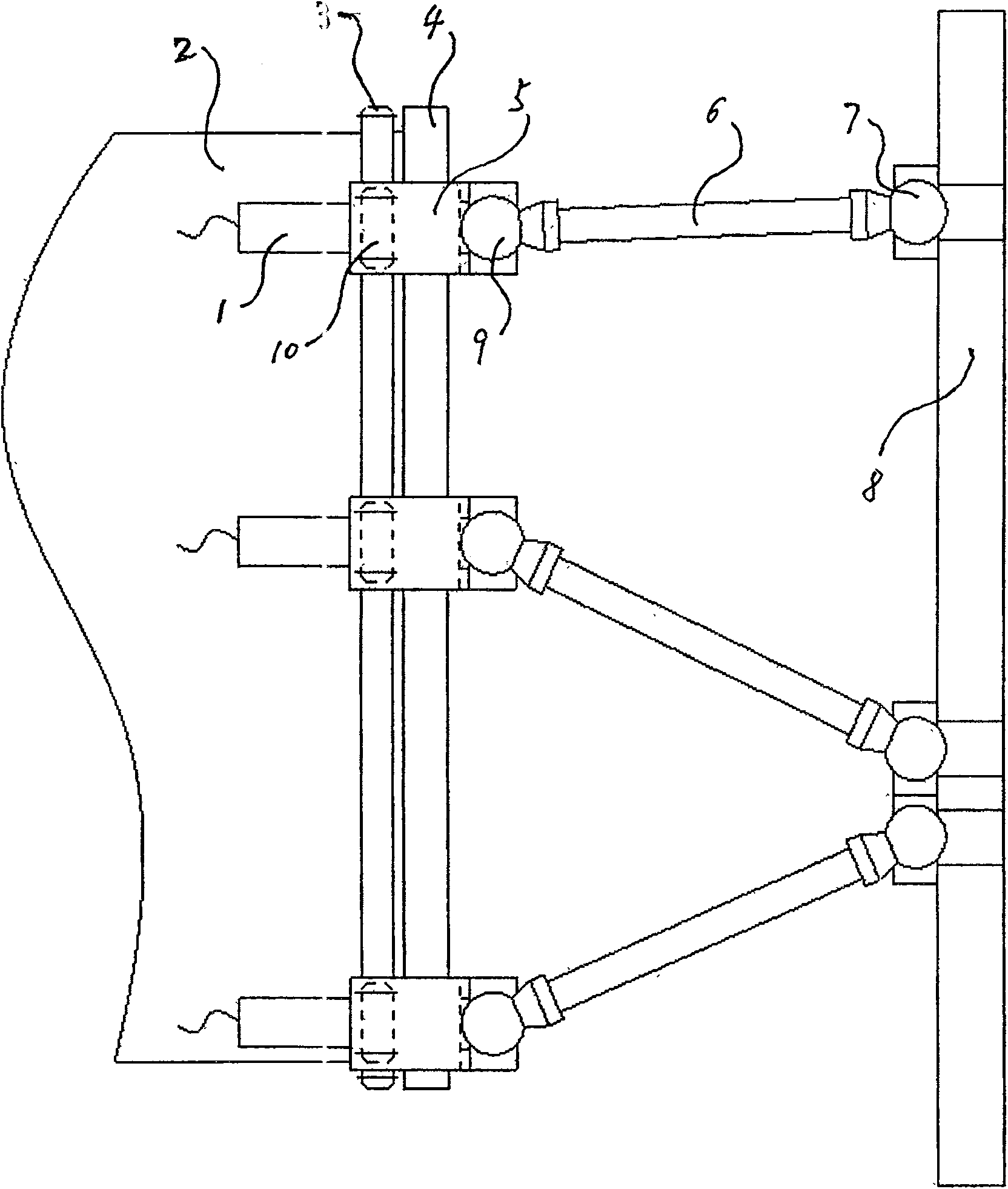 Movement implementing mechanism for LAMOST type astronomical focus panel