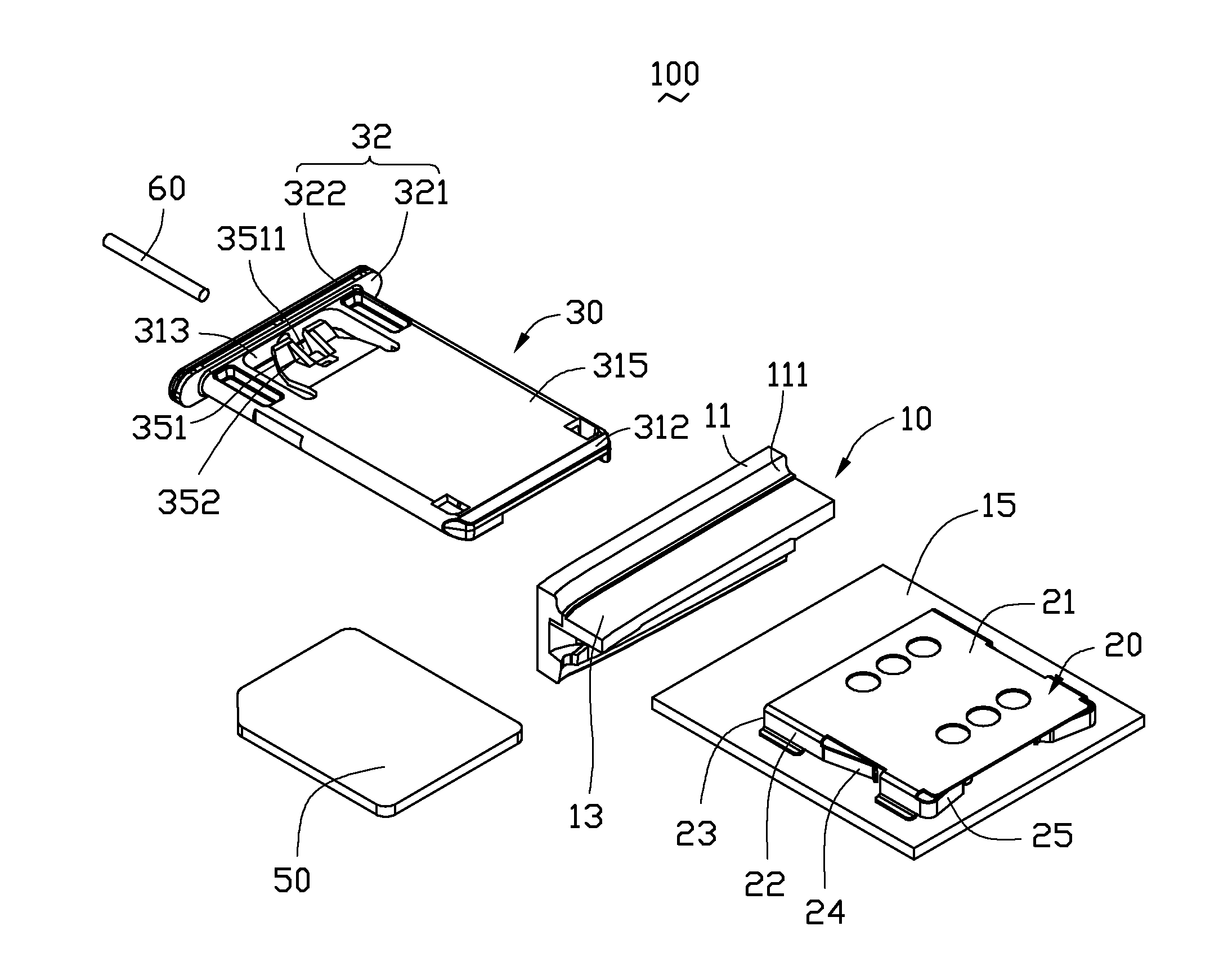 Chip card holder for electronic device