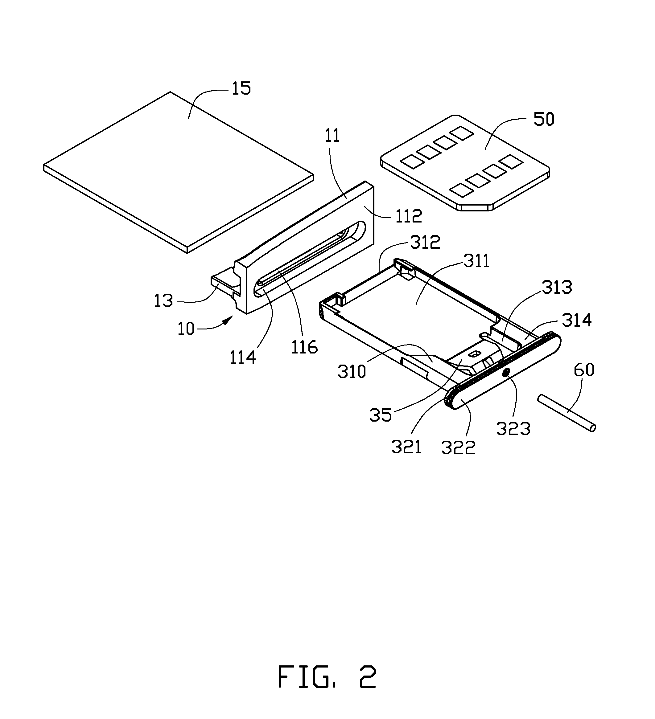 Chip card holder for electronic device