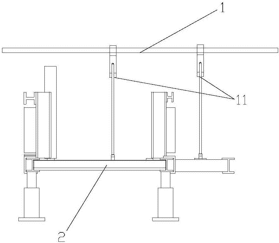 Monorail crane fore-extended supporting operation platform and method