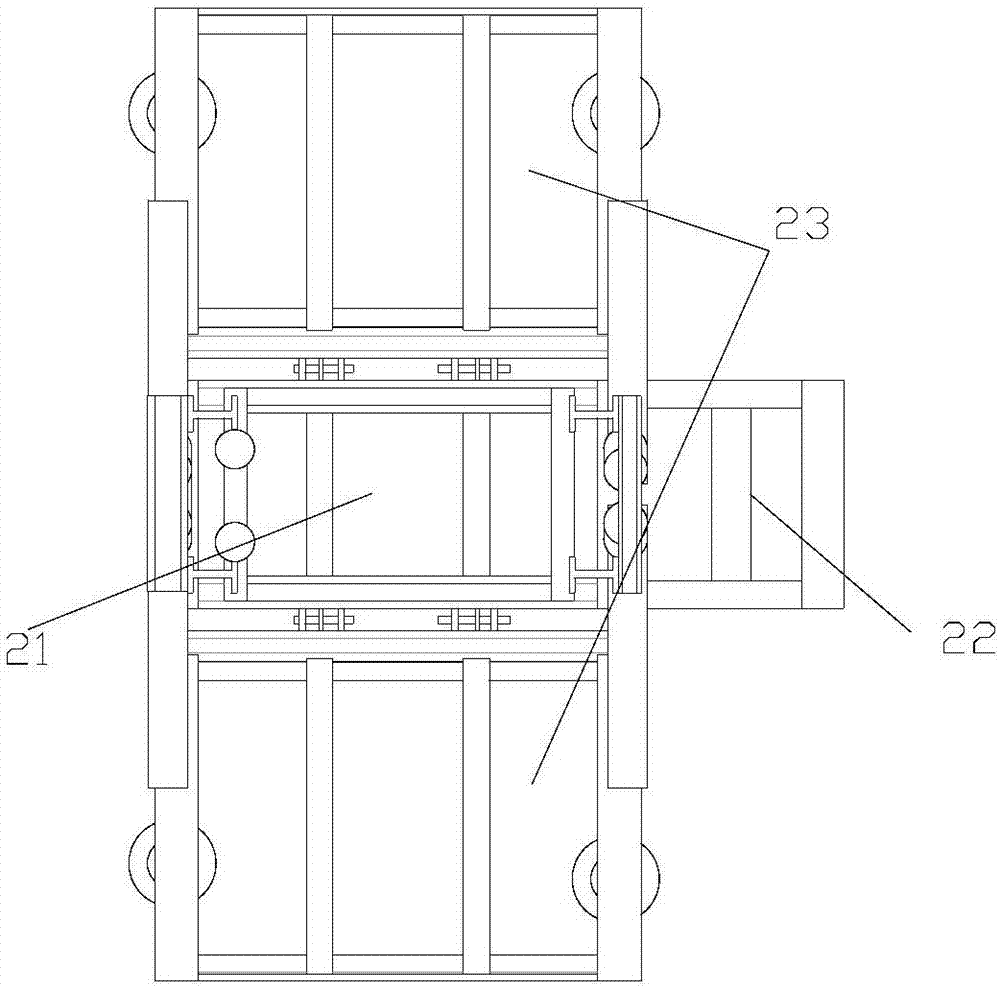 Monorail crane fore-extended supporting operation platform and method