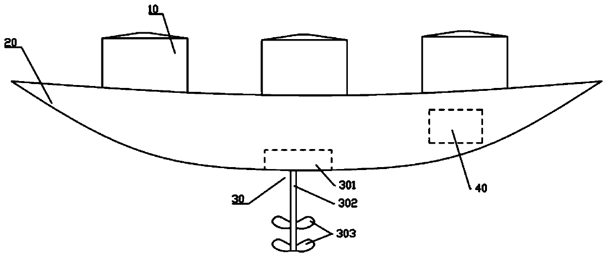 Ship type garbage processing device capable of processing water borne garbage