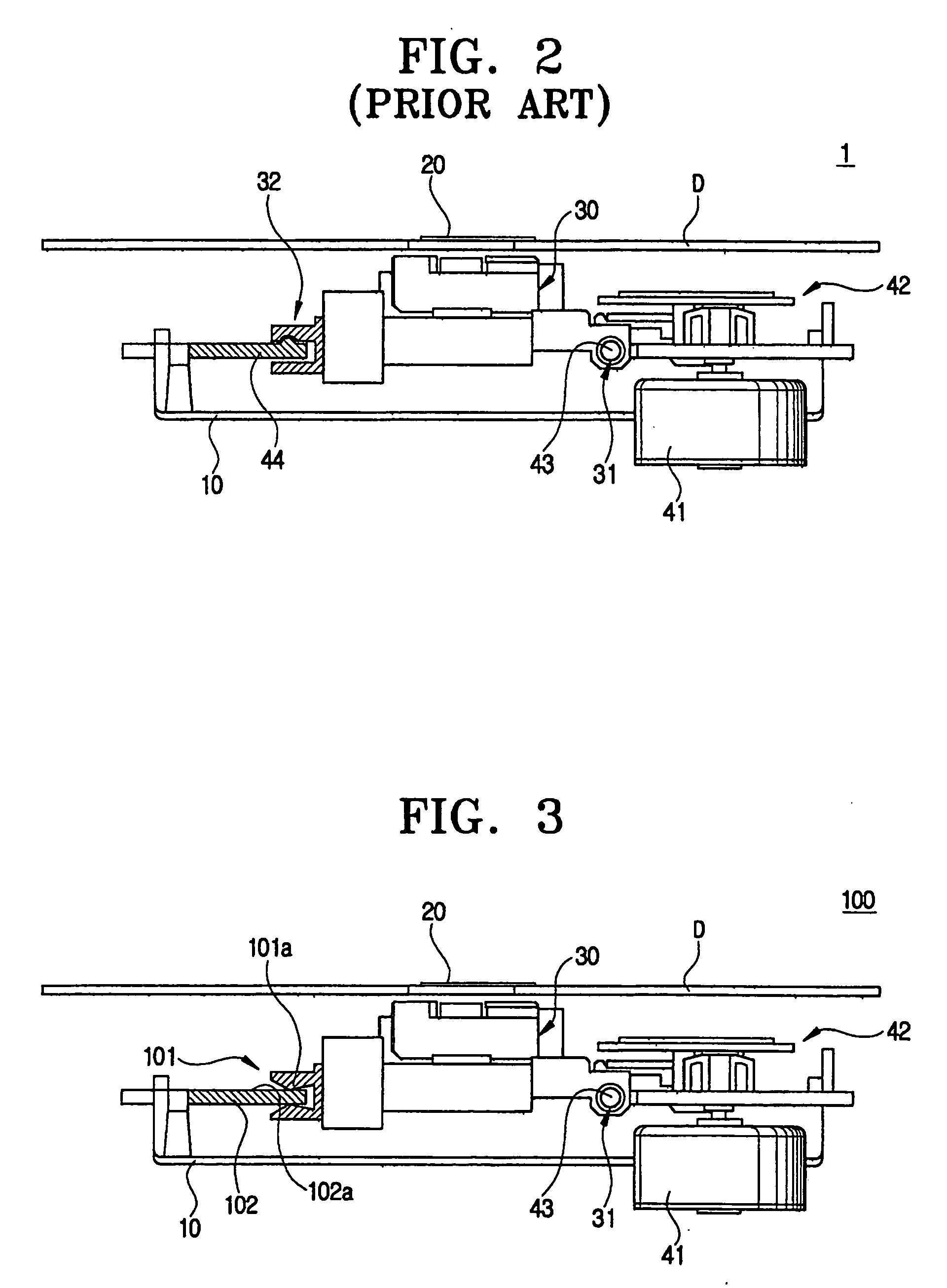 Optical pickup apparatus for optical disc drive