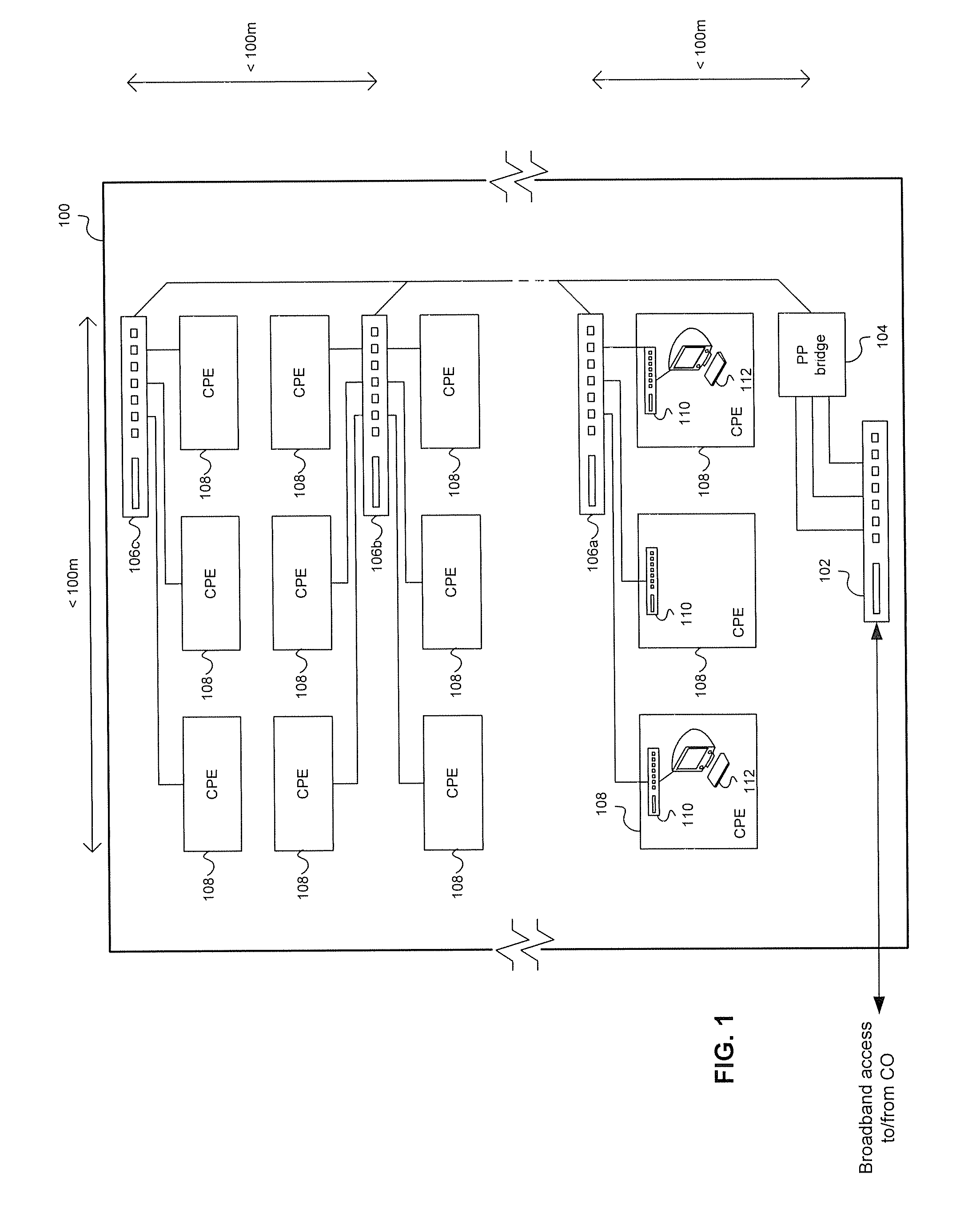 Method and system for an asymmetric phy in extended range ethernet lans