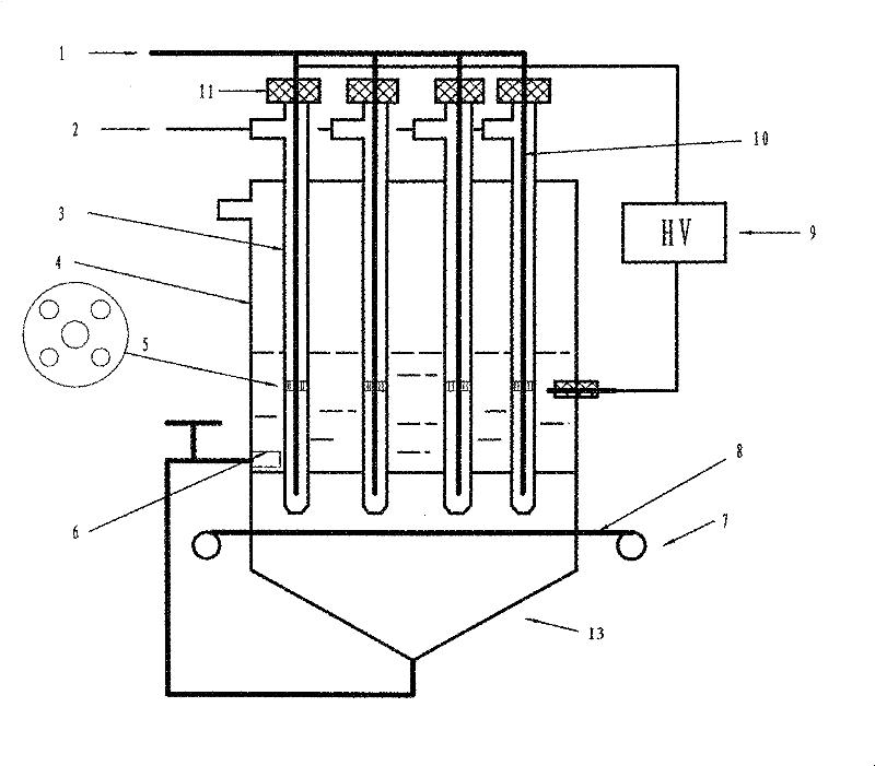 Room temperature plasma torch array device for simultaneous fiber modification and sewage treatment