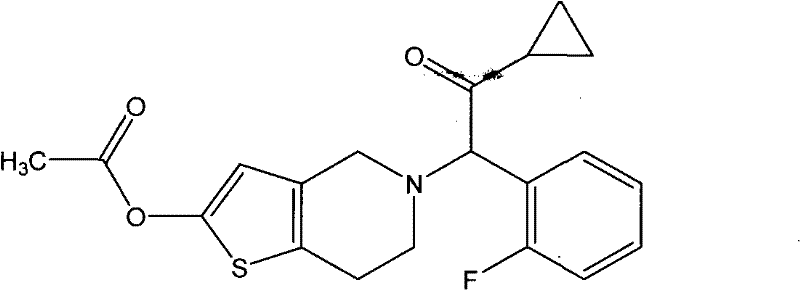 Pharmaceutical composition of prasugrel hydrobromide acetate compound