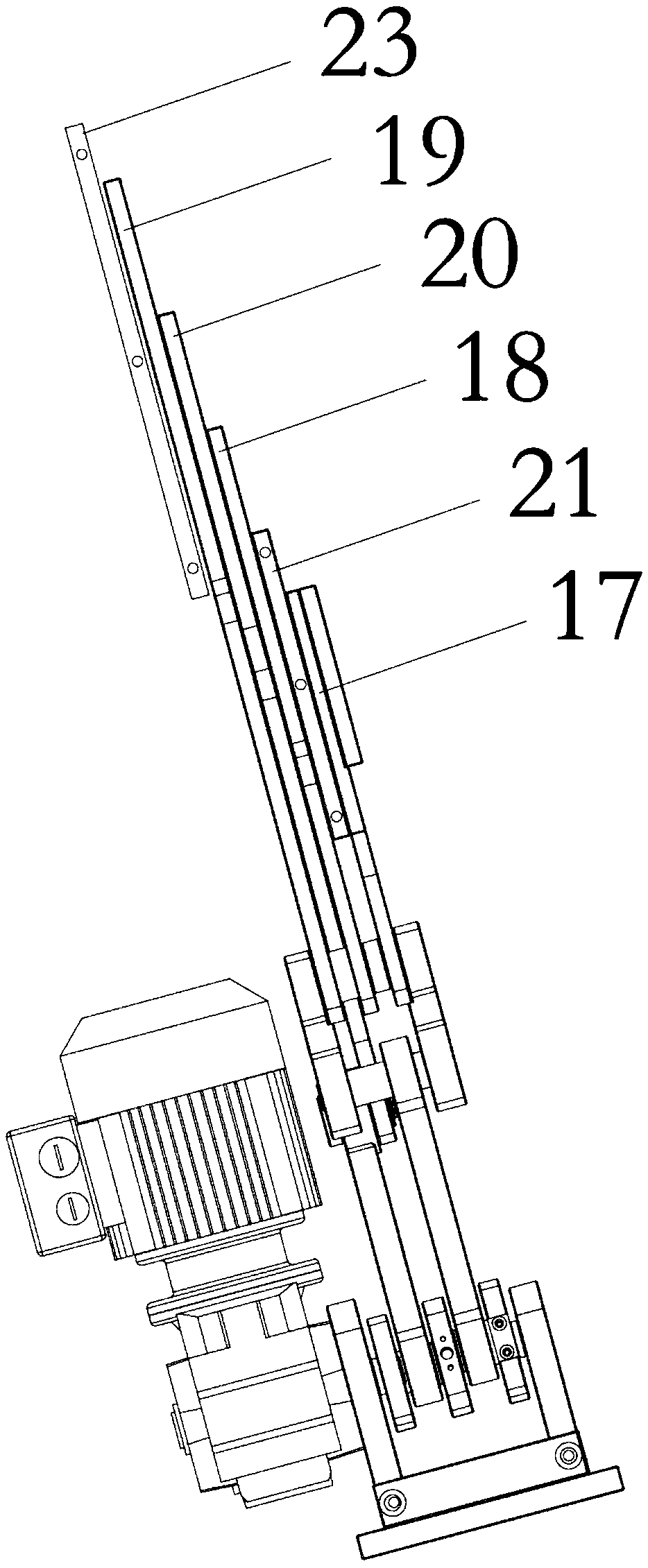 Efficient conveying mechanism for large shaft workpieces