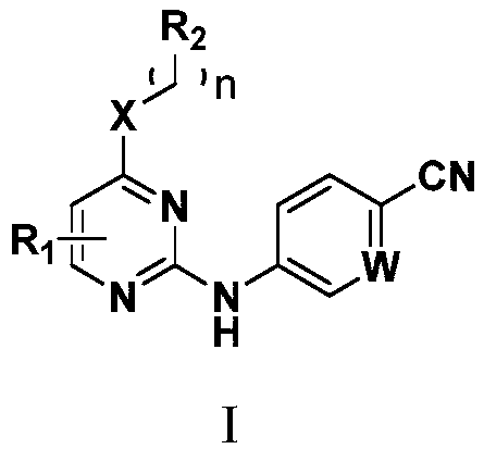 N-subsituted aromatic ring-2-amino pyrimidine compound and applications