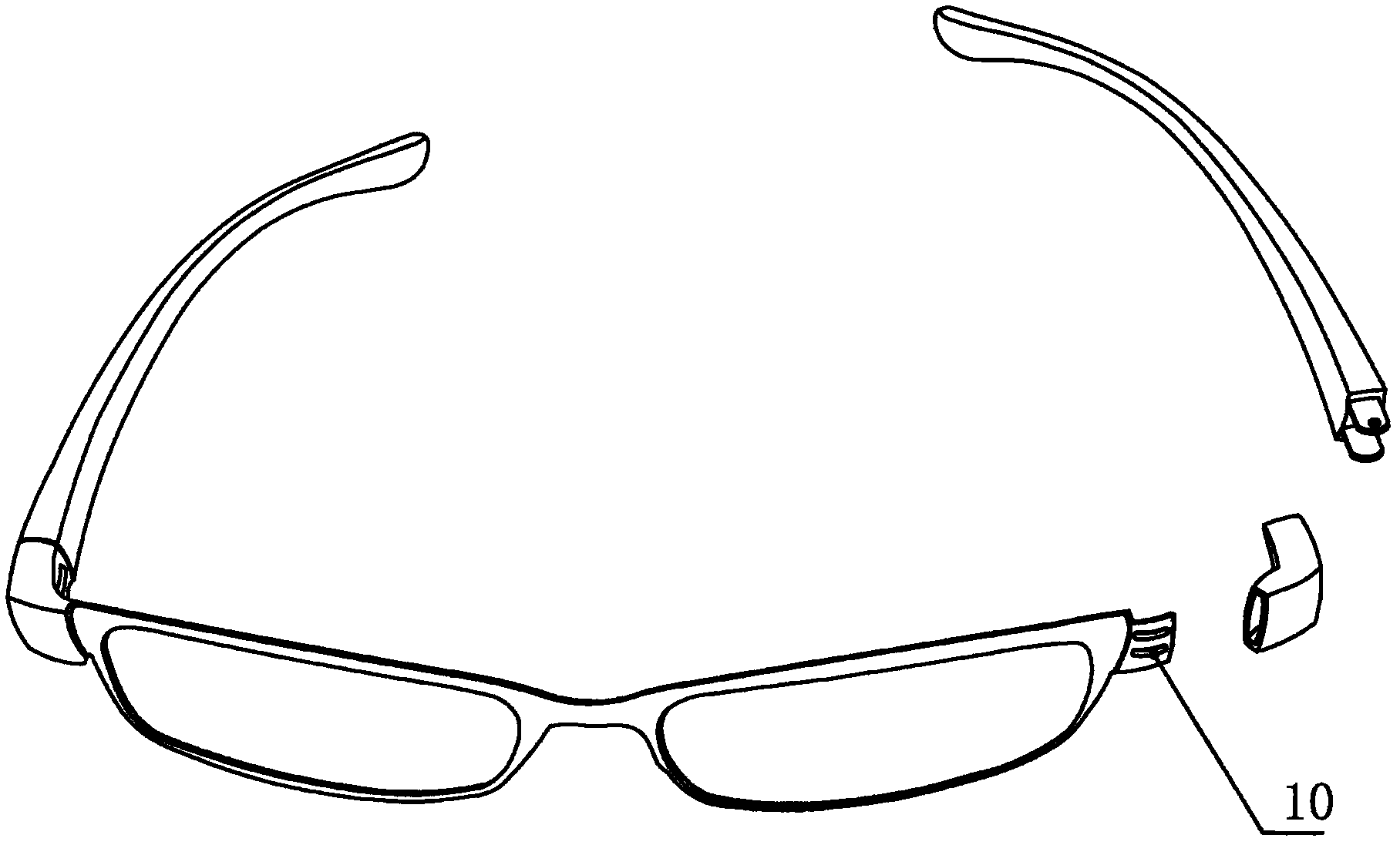 Insertion glasses and connecting method