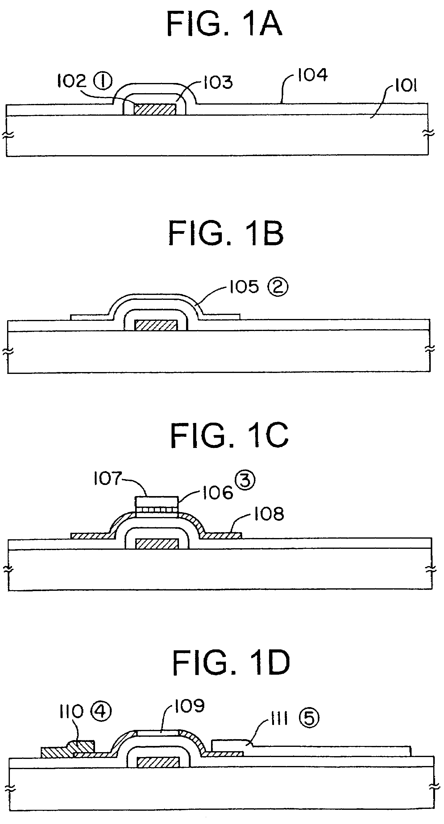 Insulated gate semiconductor device and process for fabricating the same