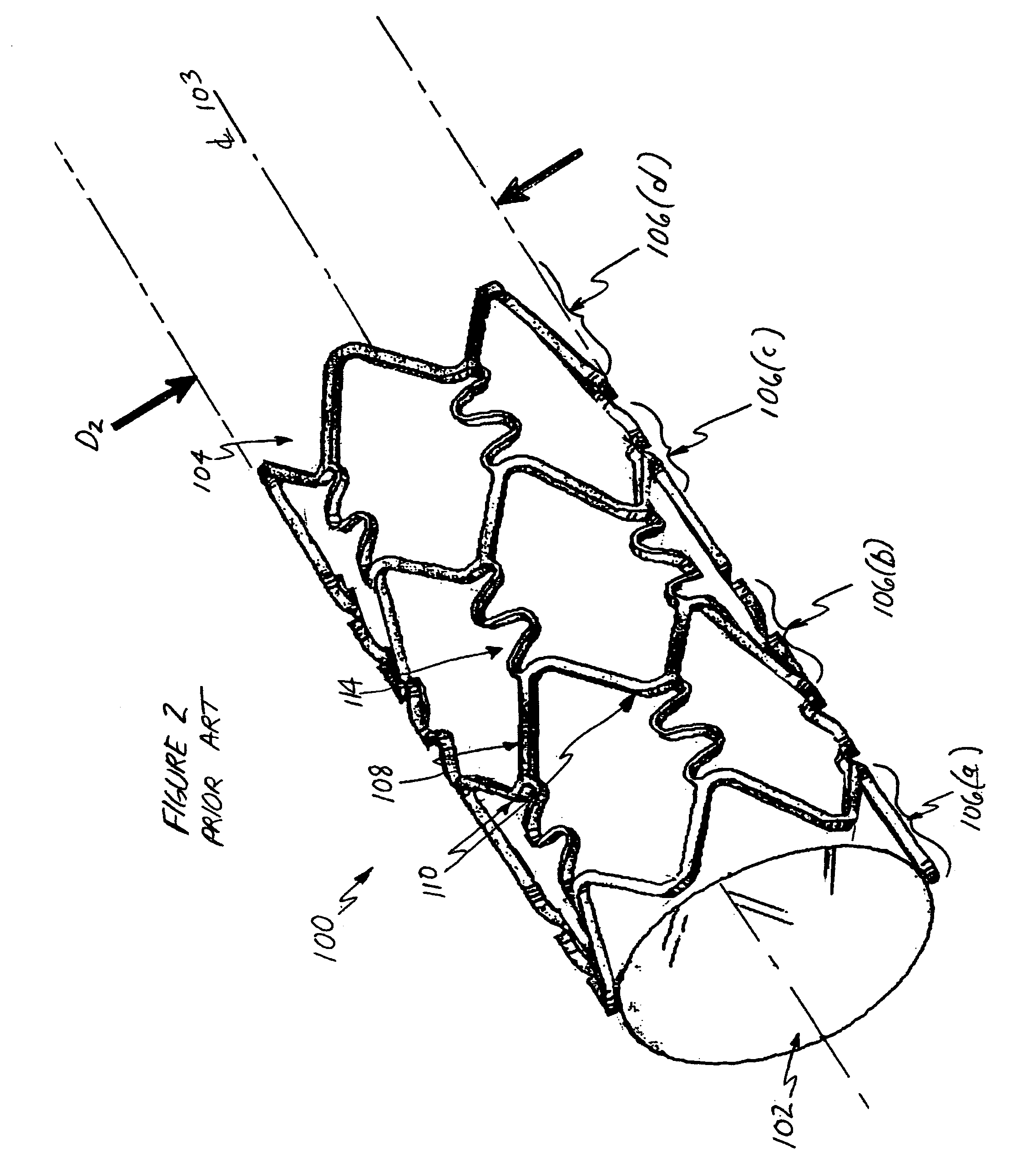 Stent having phased hoop sections