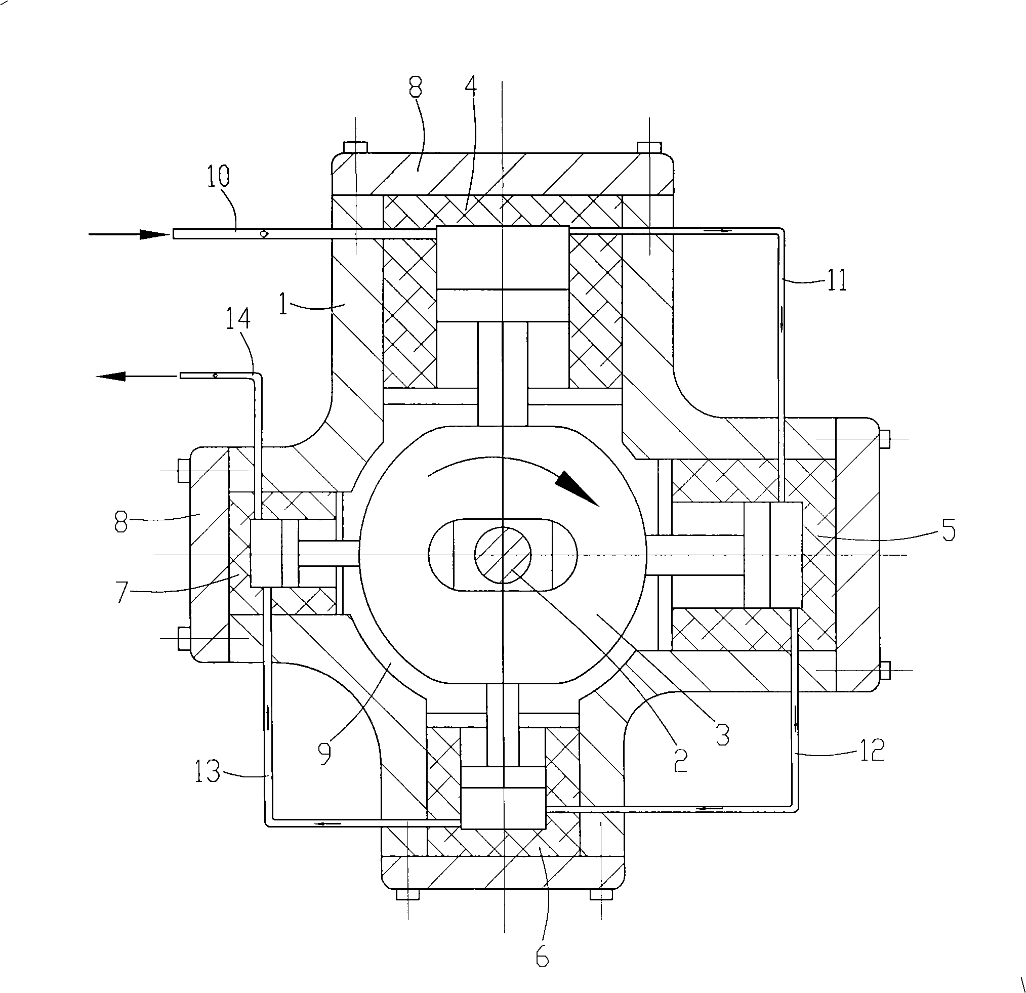 Star shaped compressing mechanism