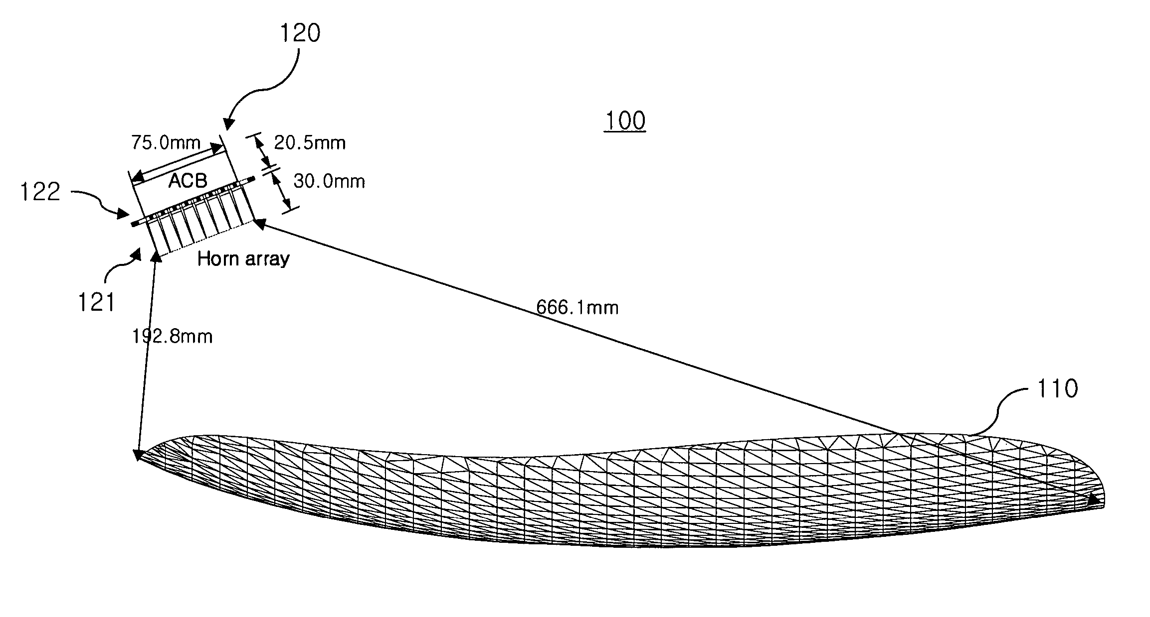 Offset hybrid antenna using focuser