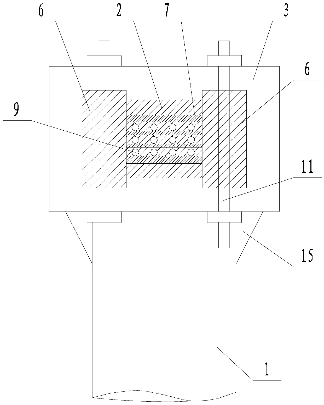 Connection node and method for reinforced concrete conversion column wrapping reinforced concrete conversion beam