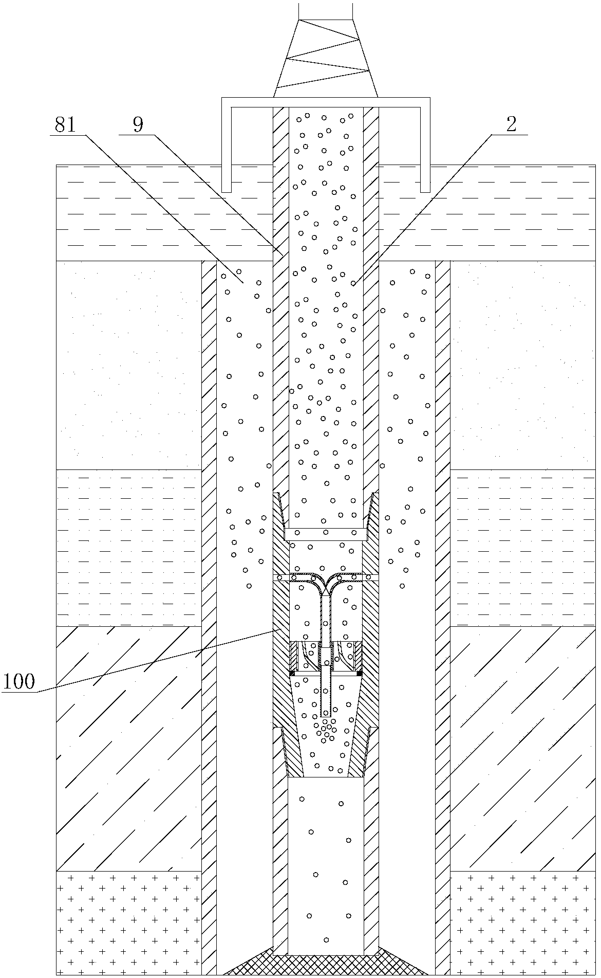 Subsectional control device for drilling fluid density