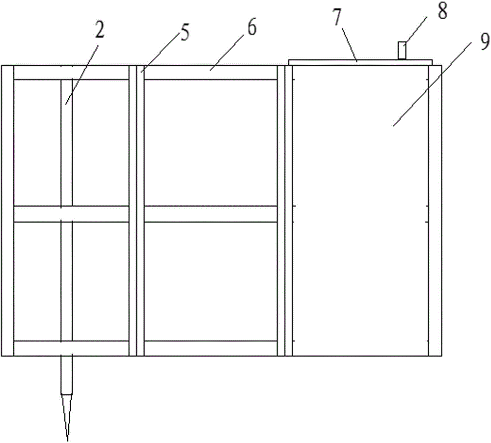 Construction method for supports of box iron supporting rack of small foundation pit