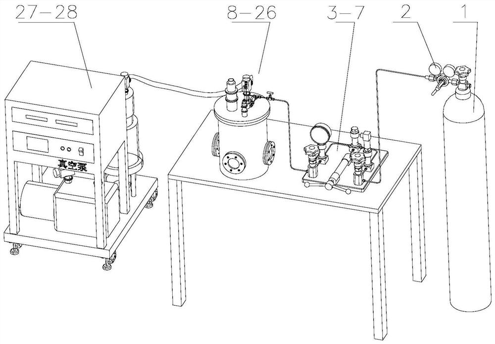 Sealing gasket performance test device under high pressure and low temperature environment