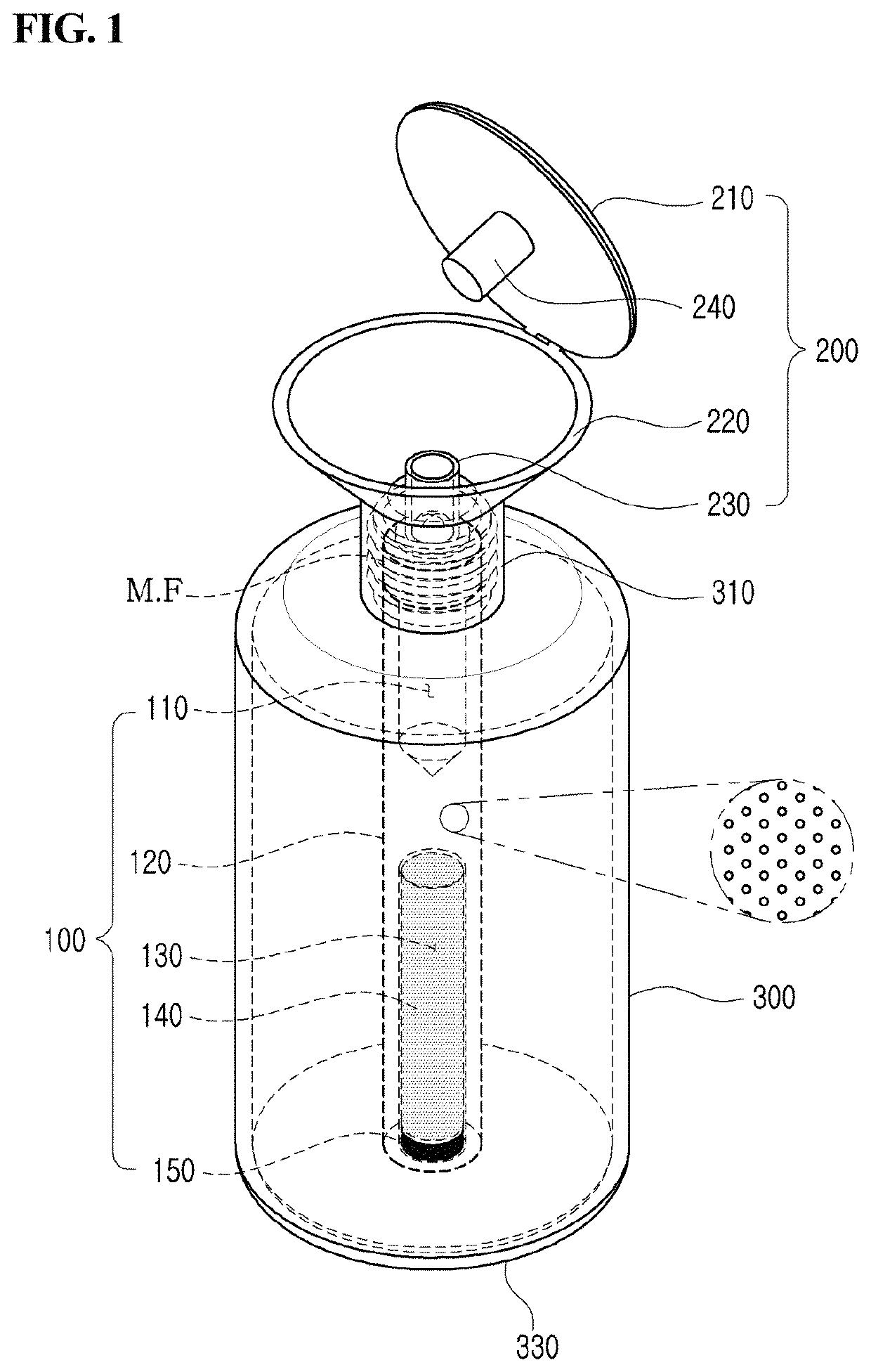 Aroma diffusion module and aroma diffusion container including the same