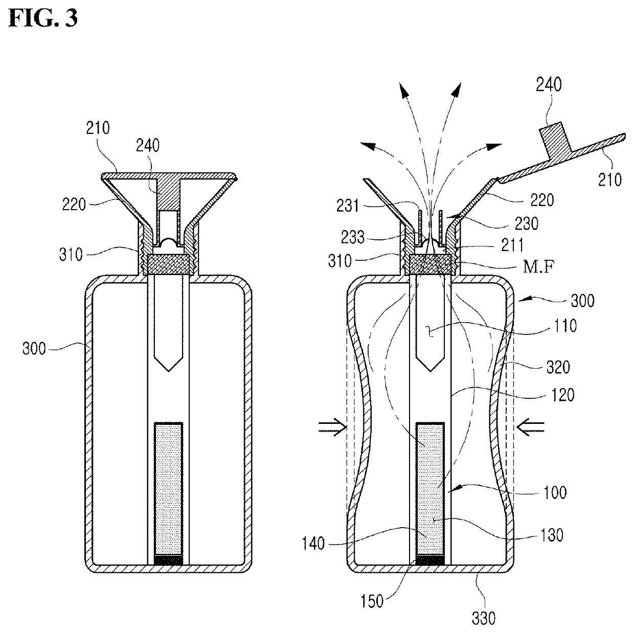 Aroma diffusion module and aroma diffusion container including the same