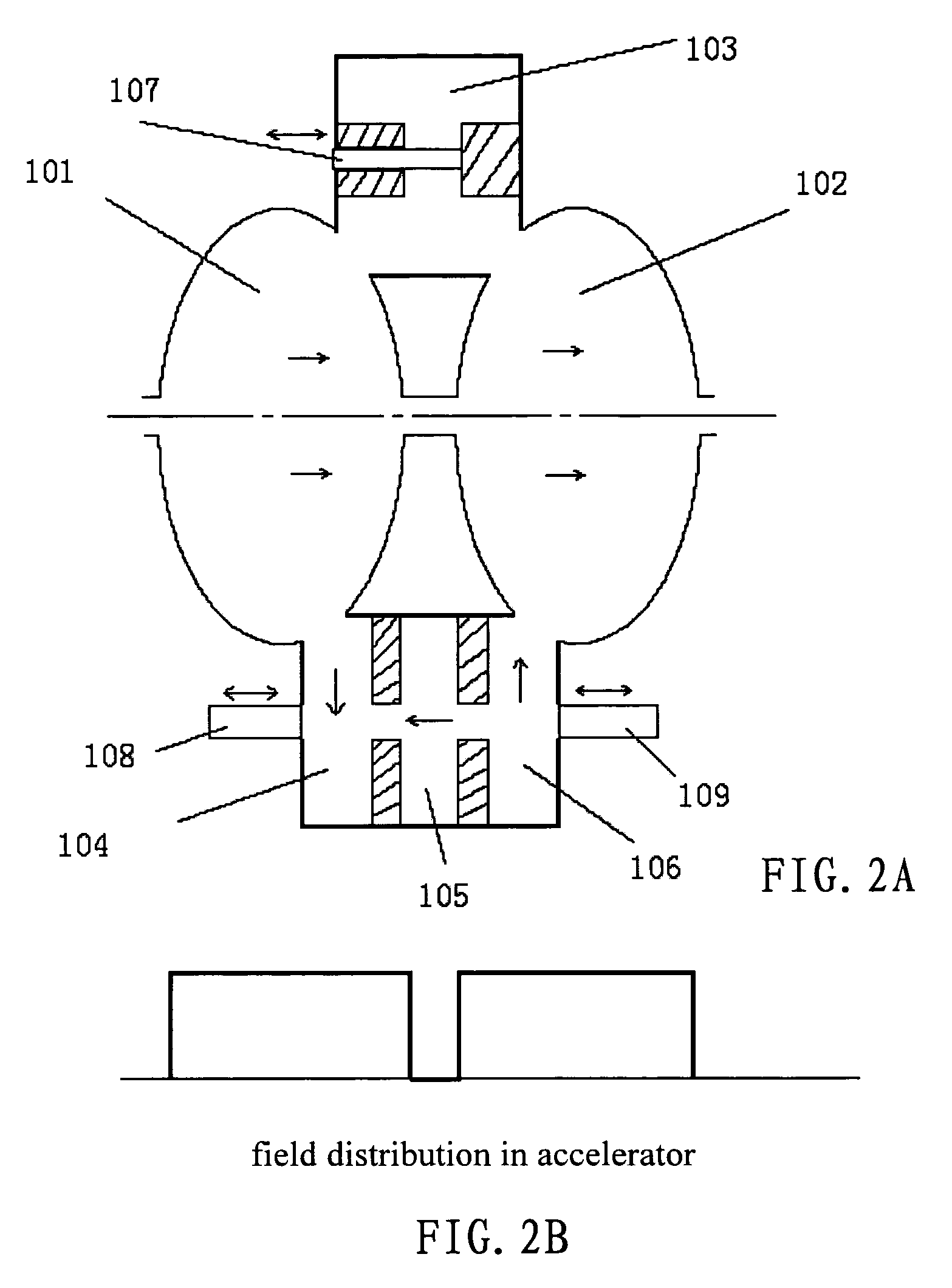Phase switch and a standing wave linear accelerator with the phase switch