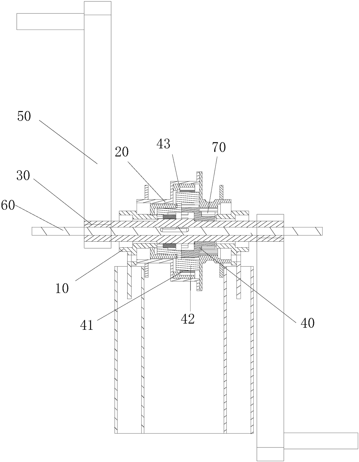 A bicycle transmission mechanism with a built-in planetary transmission