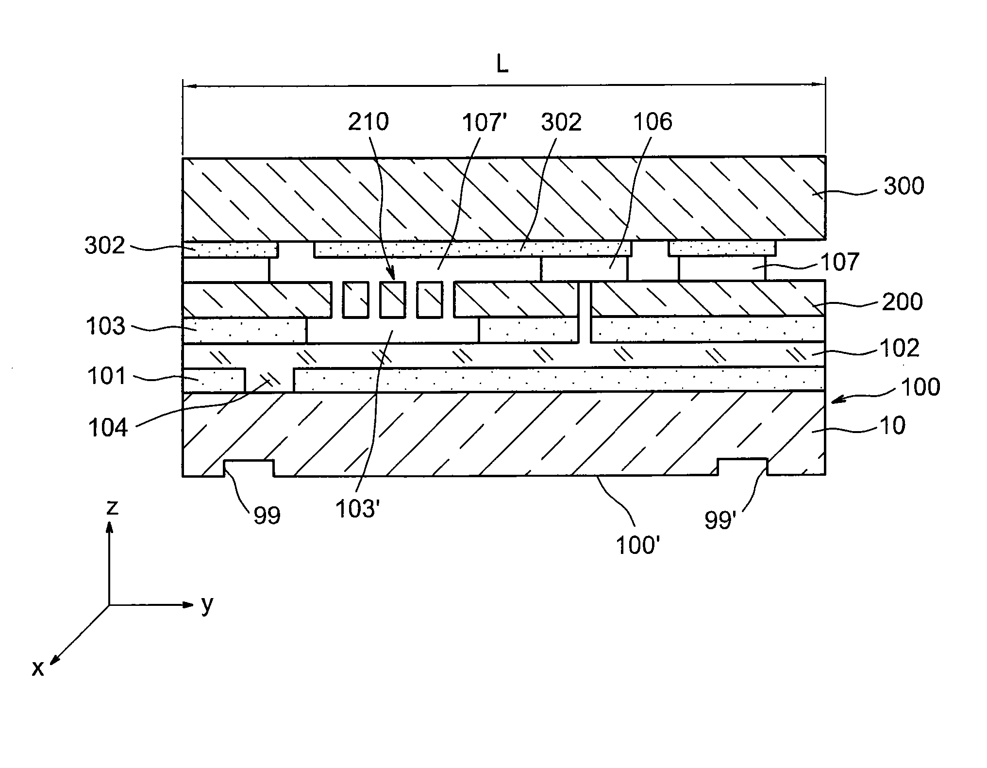 Method for production of a structure with a buried electrode by direct transfer and stucture obtained in this manner