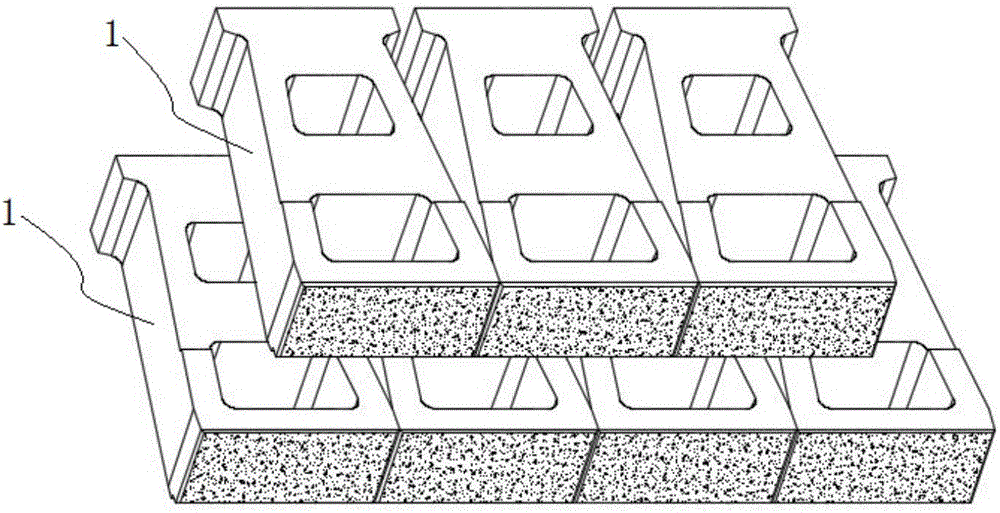 Inclined slope ecological large retaining earth block