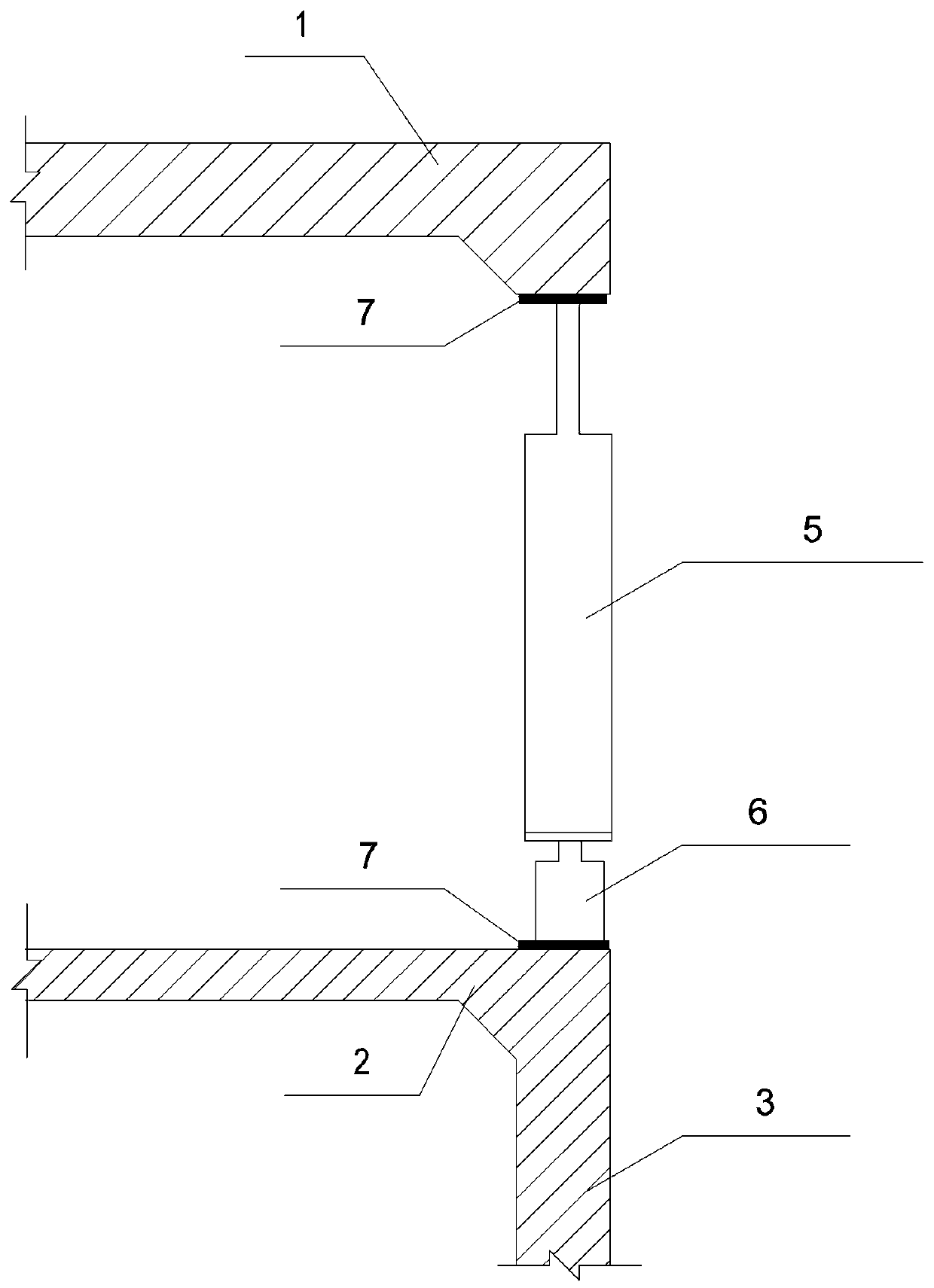 Reconstruction and extension engineering connector structure based on C-shaped grip beam and construction method thereof