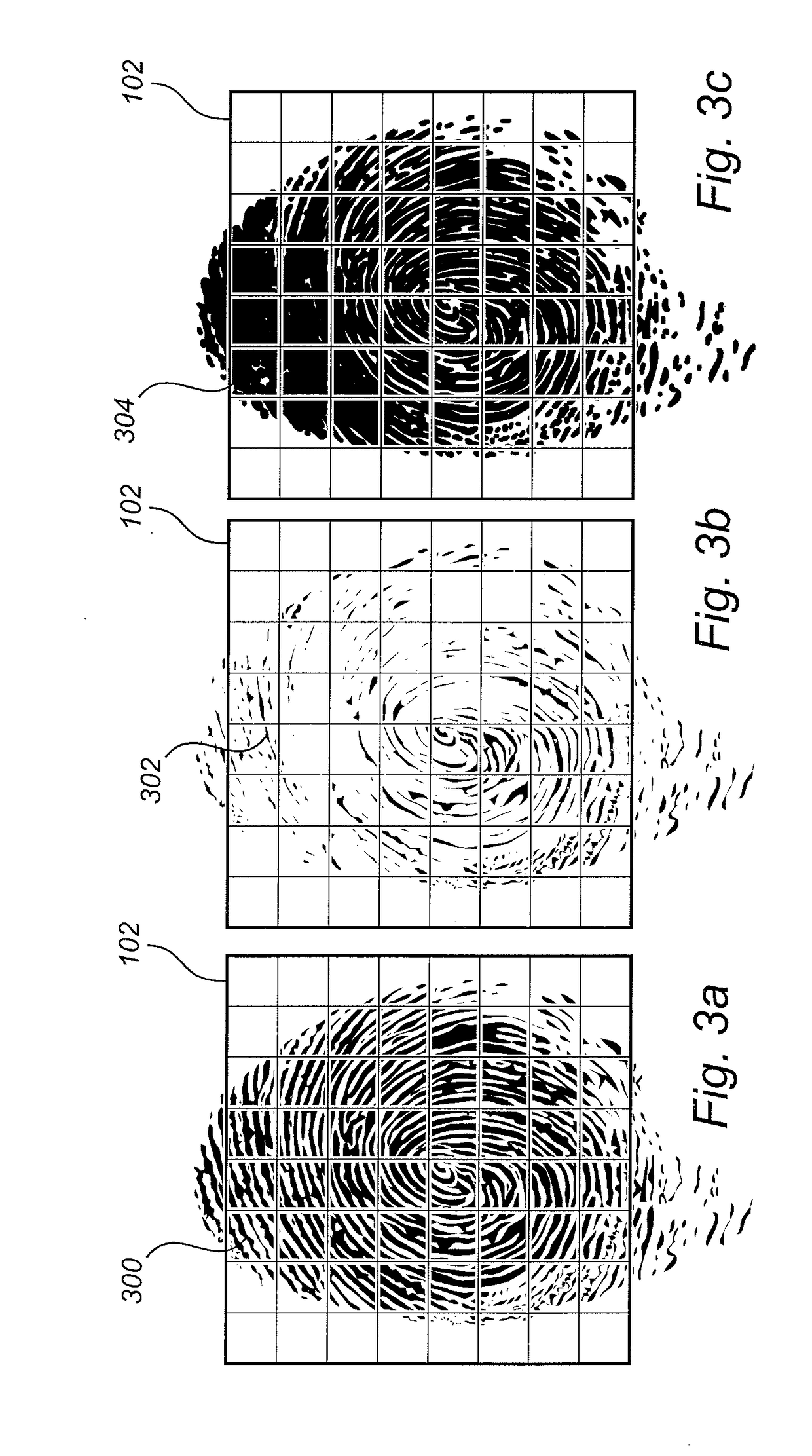Method and device for forming a fingerprint representation