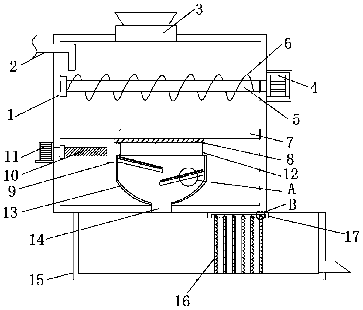 A decontamination device for industrial wastewater purification