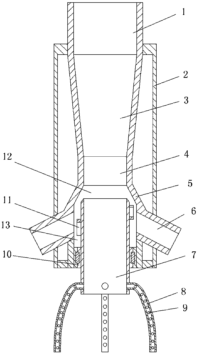 Rapid extracting device for gas under well shaft