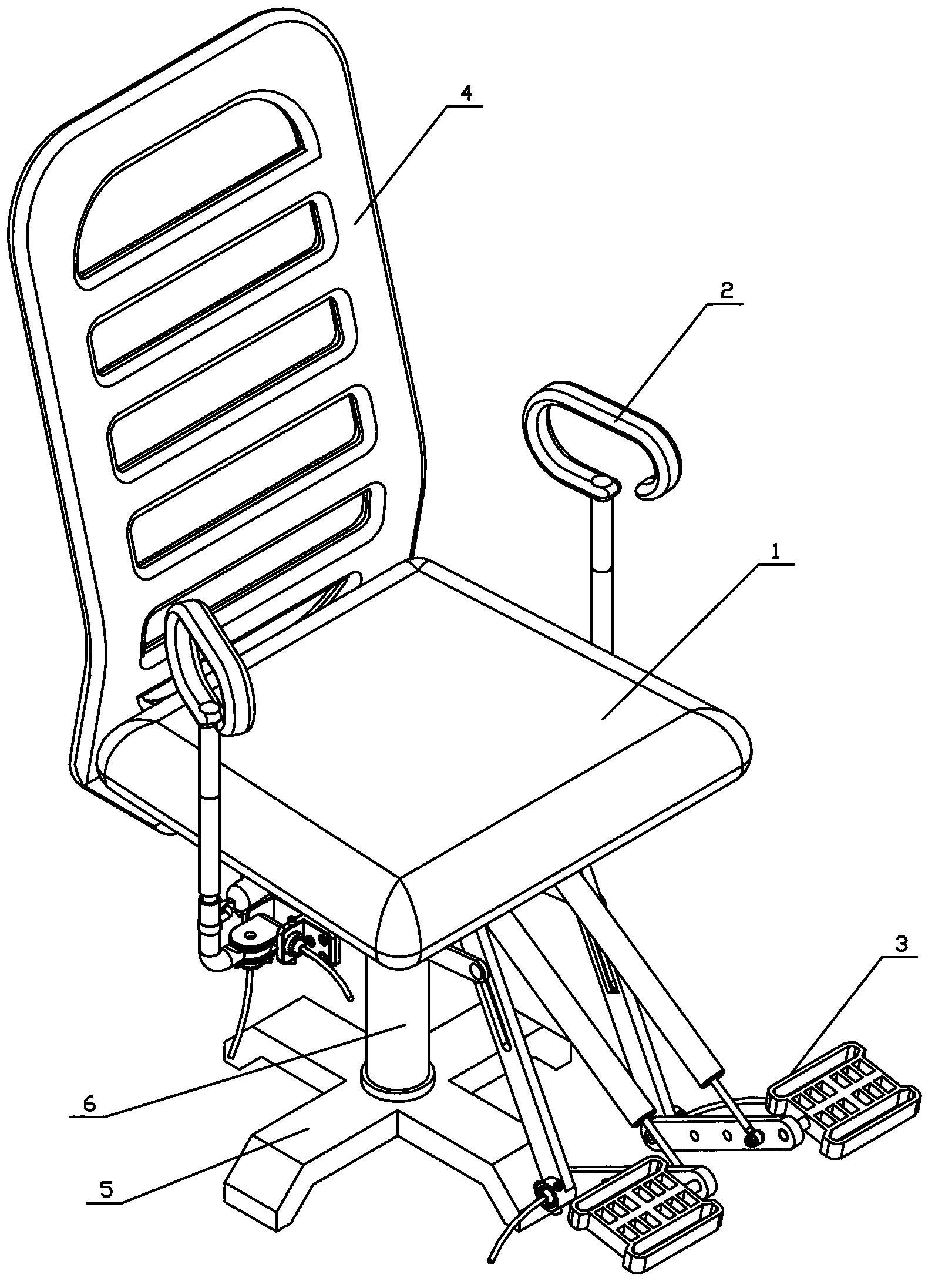 Fitness chair with digital output