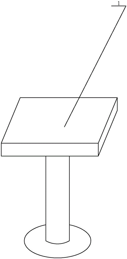 Shear-type podium table based on ball screw lifting
