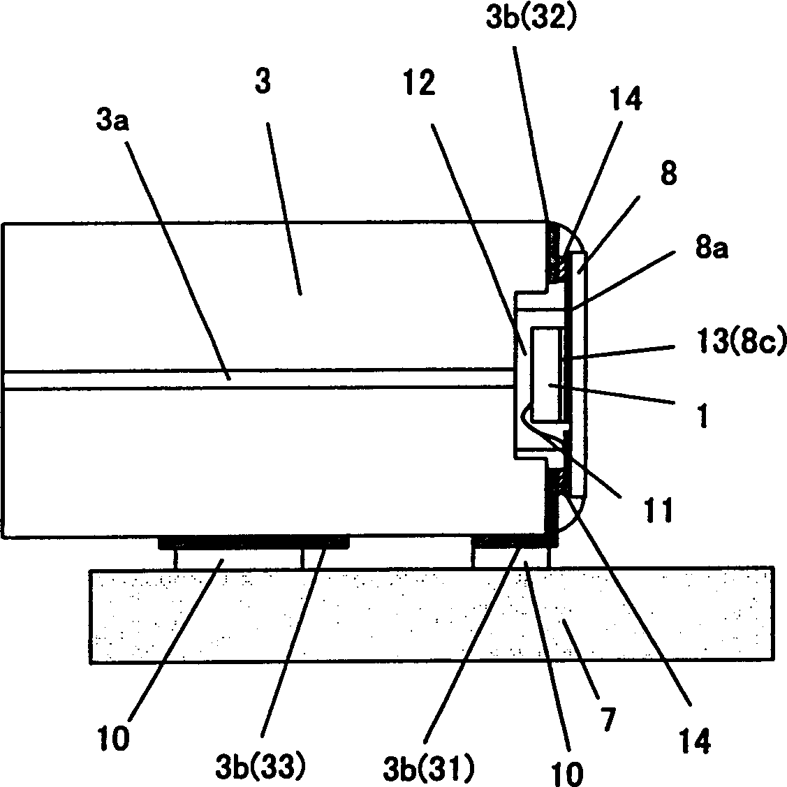 Optical module, manufacturing method therefor, protective component for a light guide, and protective component having electric wiring