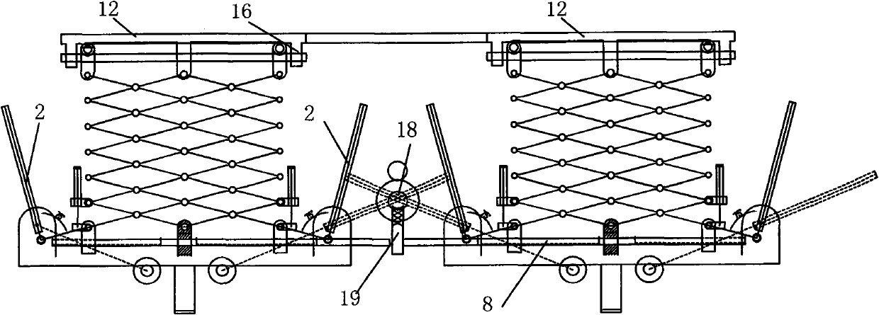 Hydraulic power link-hinge-type aircraft lifter