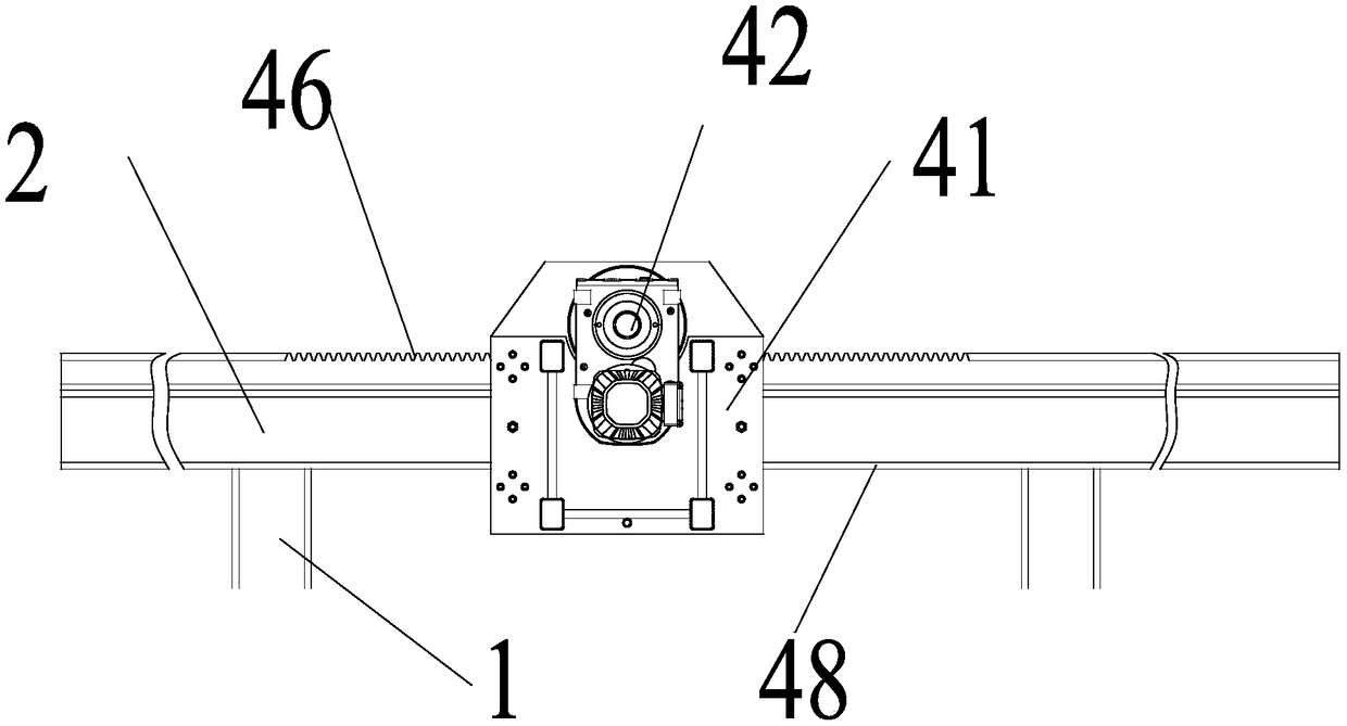 Device for snow removing on roof surface