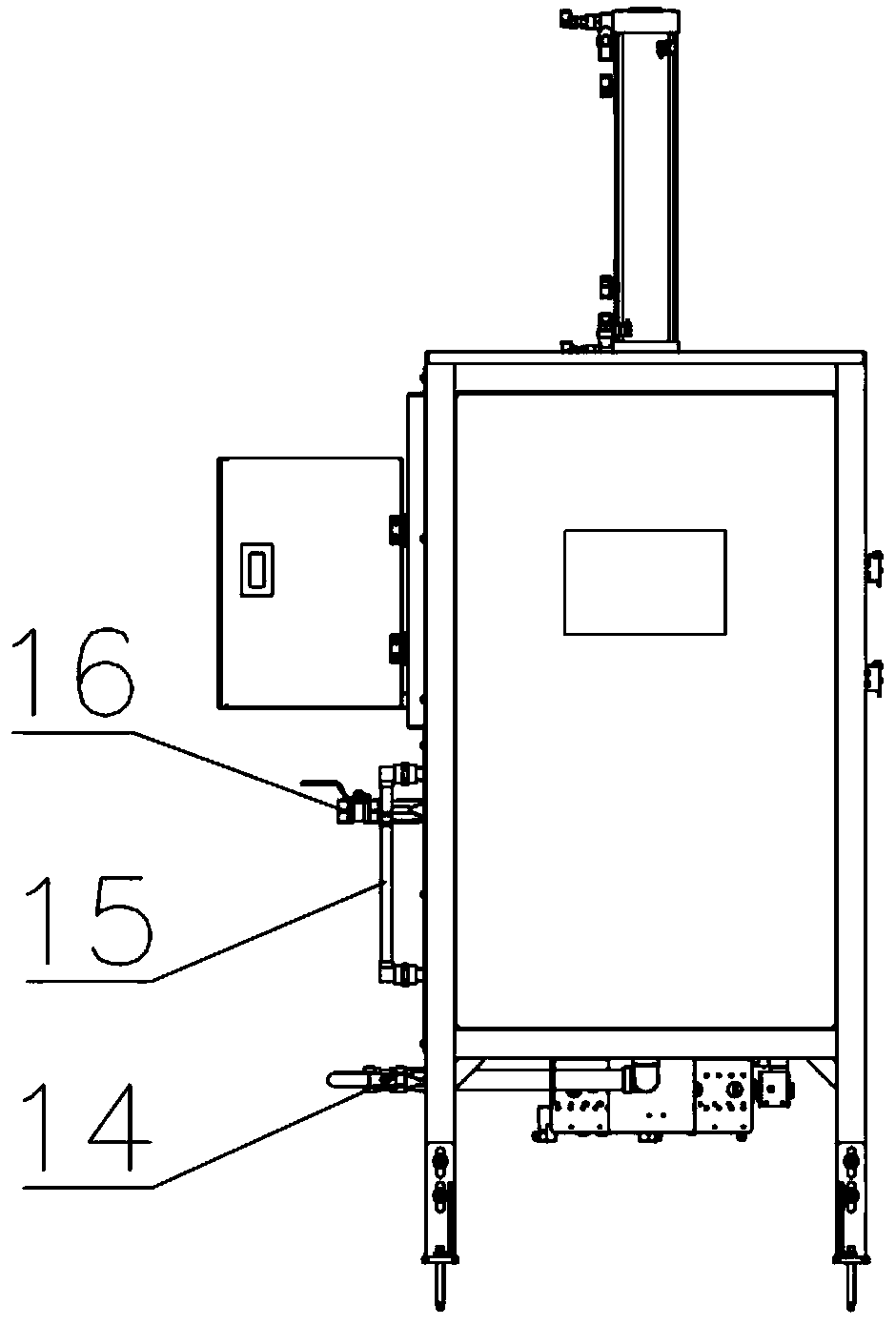 A kind of fire-fighting tank for lithium battery production line and using method