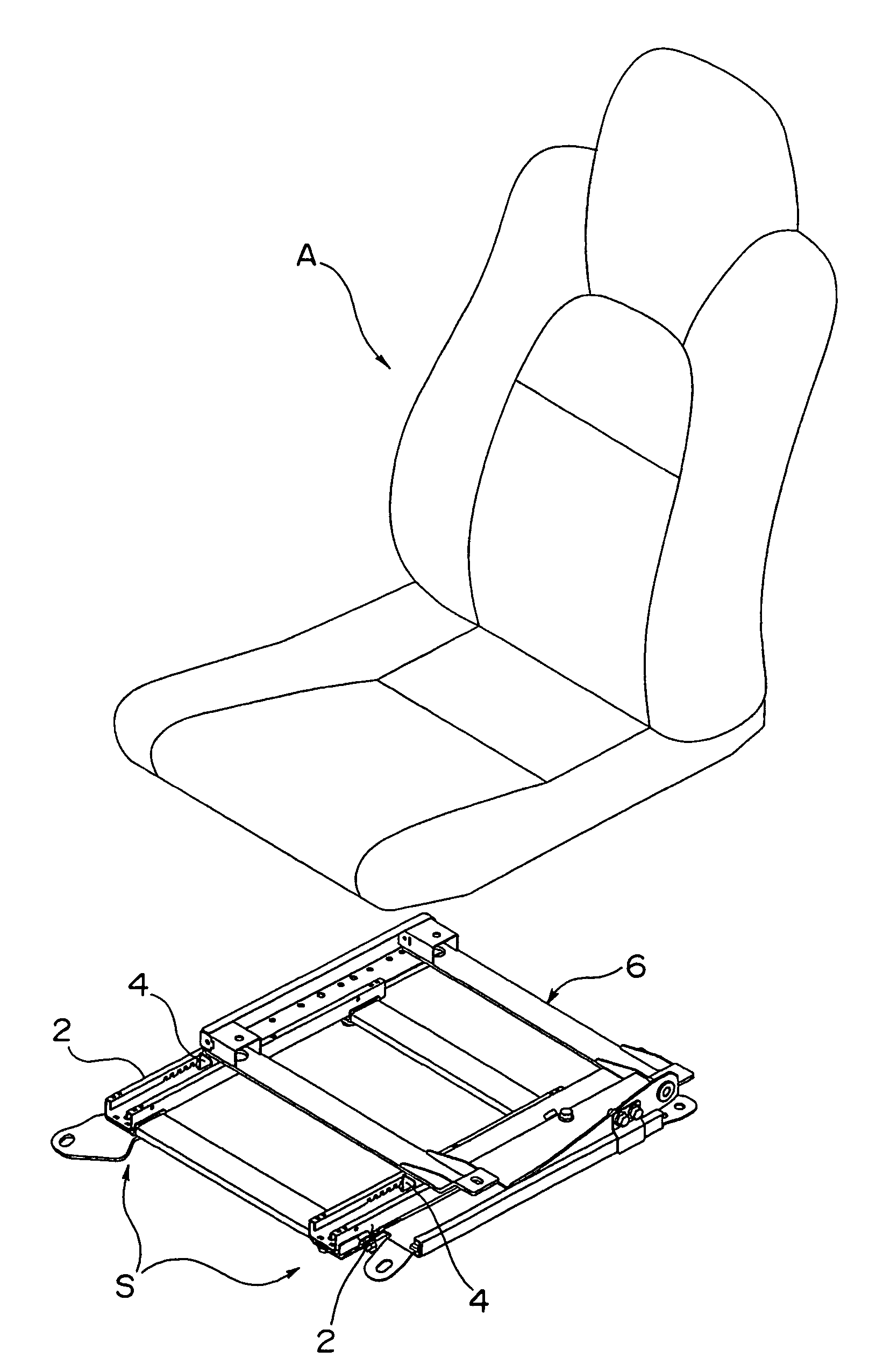 Slide adjuster for an automobile seat