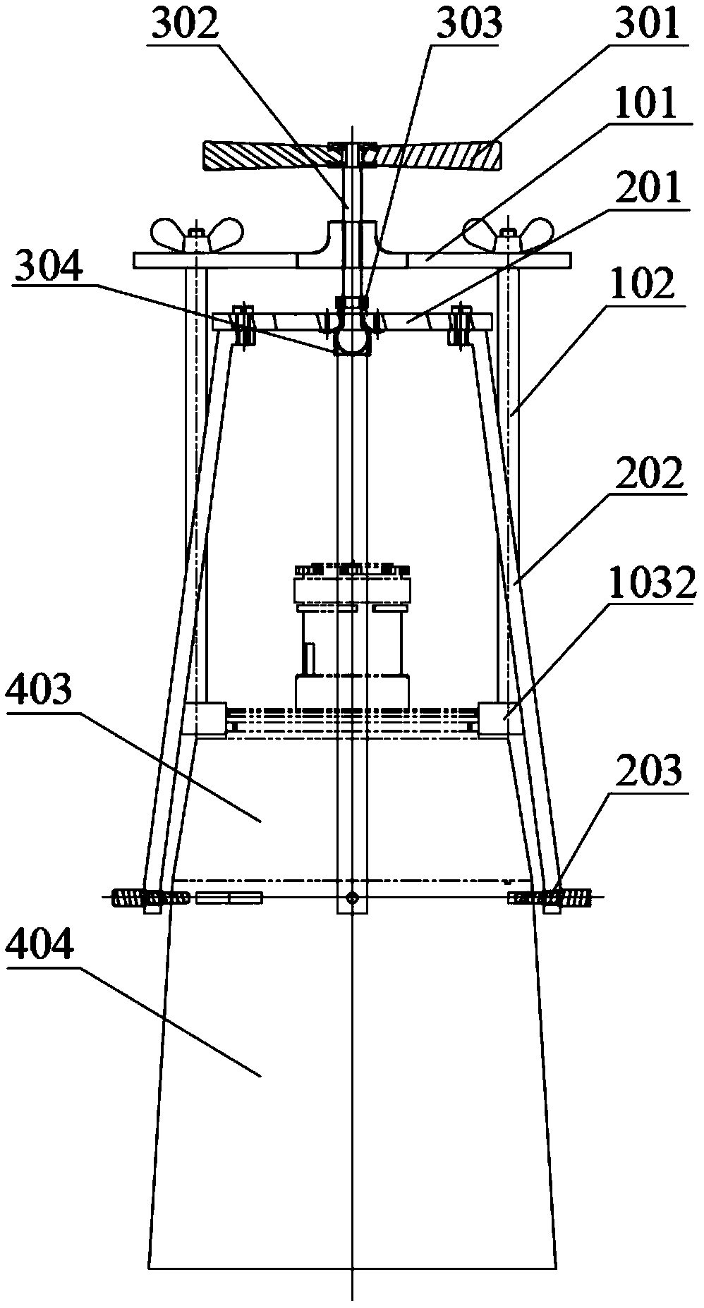Disassembling device suitable for cone shell assembly
