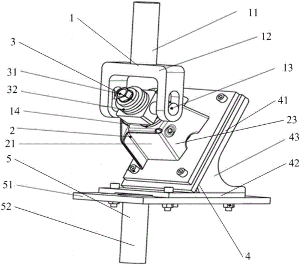 Front sub-frame fall-off mechanism strength test device and method