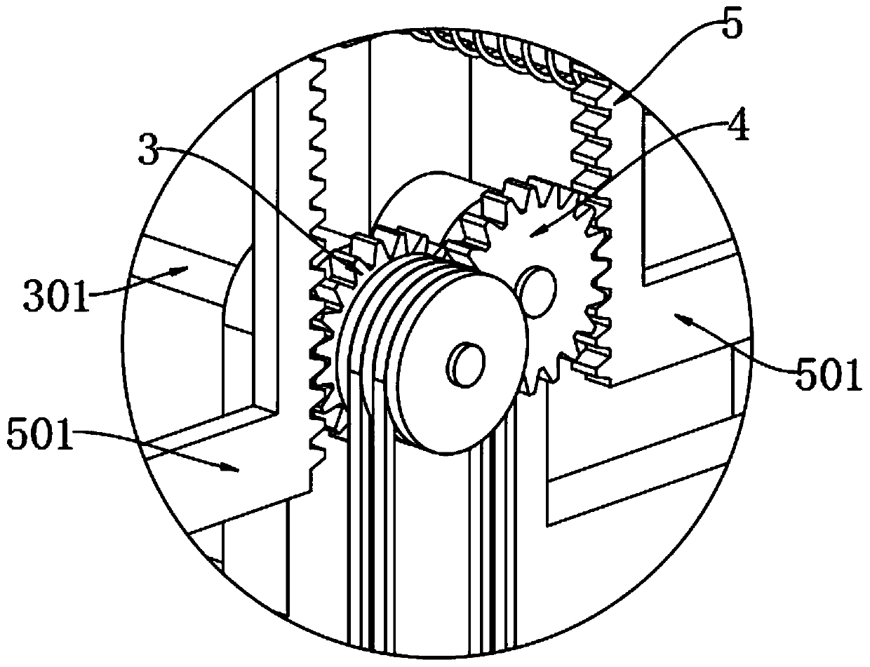 Expansion type double-station turning frame for cleaning frame in seat lining processing procedure