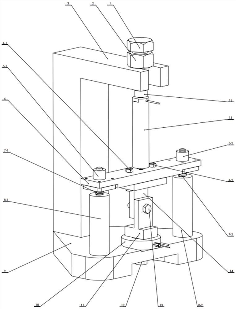 Contact interface tangential rigidity testing device based on cyclic load of piezoelectric actuator