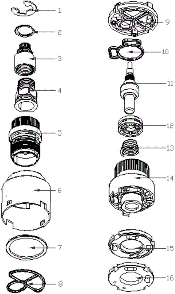 Thermostatic valve element of faucet