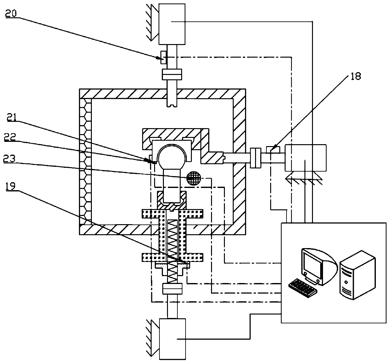 Test device and method for robot ball-and-socket joint friction pair