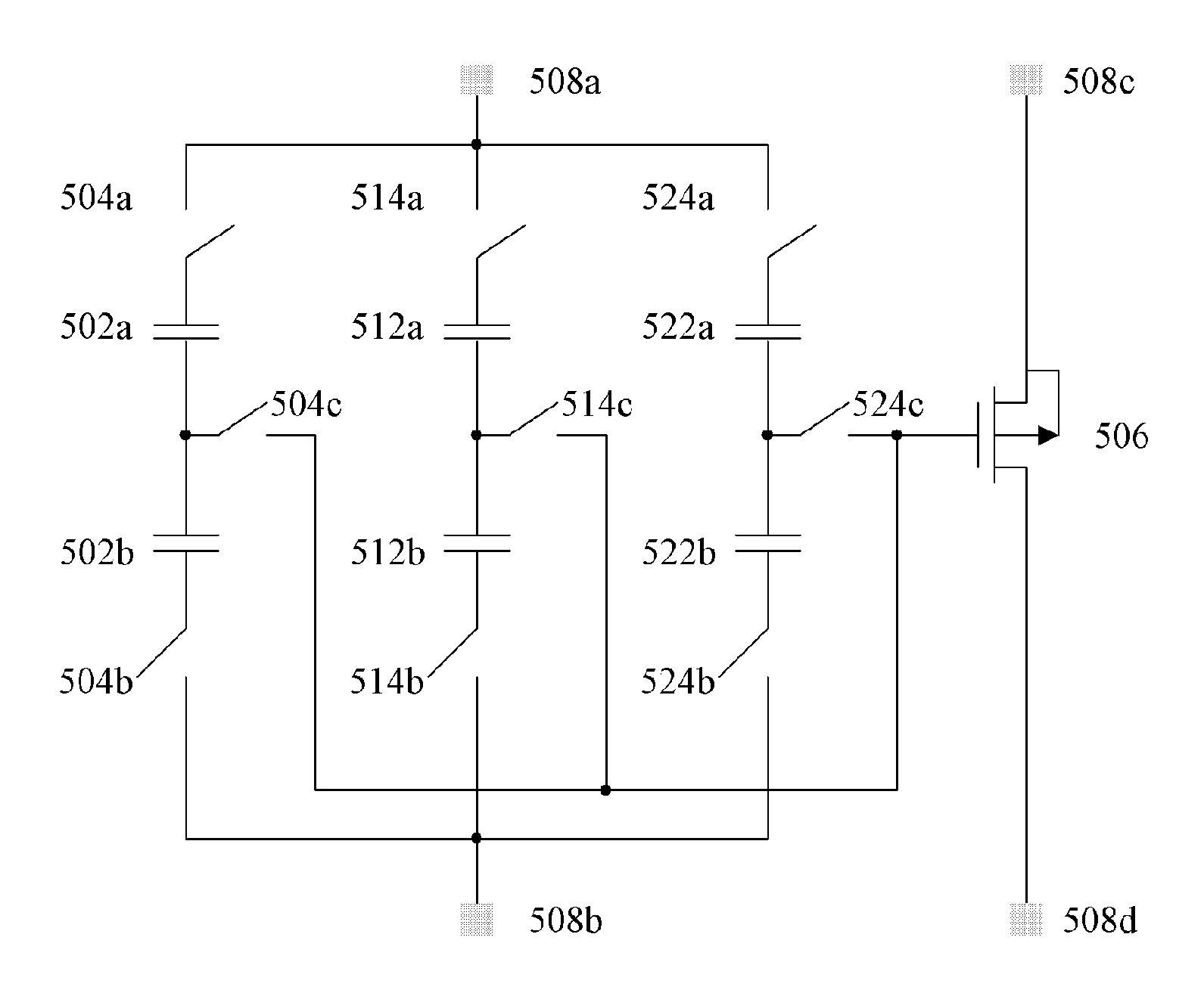 Method and circuit for measuring capacitance and capacitance mismatch