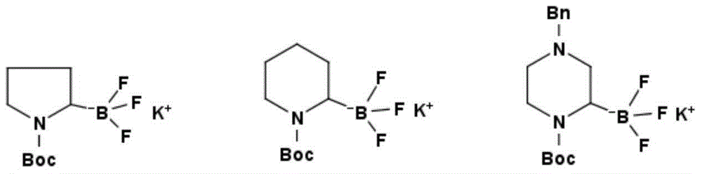 Method for preparing saturated potassium azacyclo-trifluoroborates