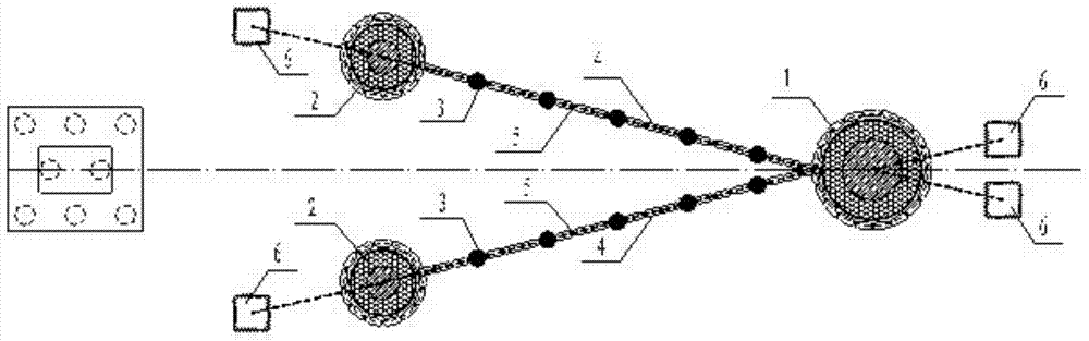 Composite material floating type net-shaped interception system and construction method