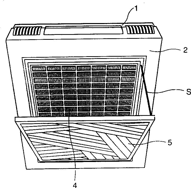 Air conditioner filter installing unit