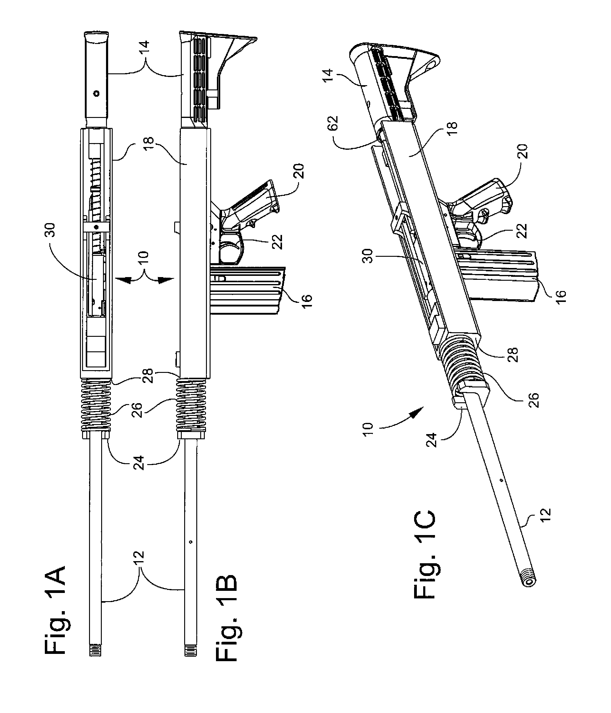 Recoil reduction apparatus and method for weapon