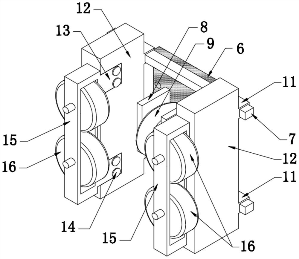 Integrated roller guide shoe support for elevator and mounting method of integrated roller guide shoe support